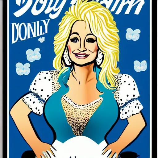 Prompt: Young Dolly parton poster designed by Wes Wilson