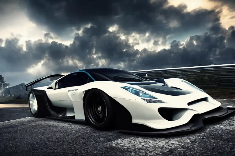 Image similar to photo wallpaper sport car gran turismo 7 forza horizon need for speed fast and furious 5 unreal engine supercar hypercar game concept car octane render, 4 khd 2 0 2 2 3 d cgi rtx style chrome reflexion global illumination ray tracing hdr arstation pixar and disney unreal