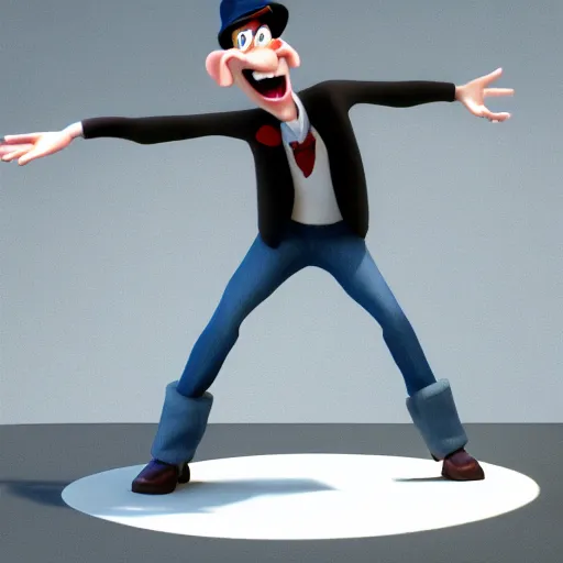 Image similar to A Still of Nostalgia Critic Doug Walker in an animated Disney Pixar movie, dynamic pose, promotional render, 35mm f2.8, 4k, artstation, PBR materials, Pixar renderman render