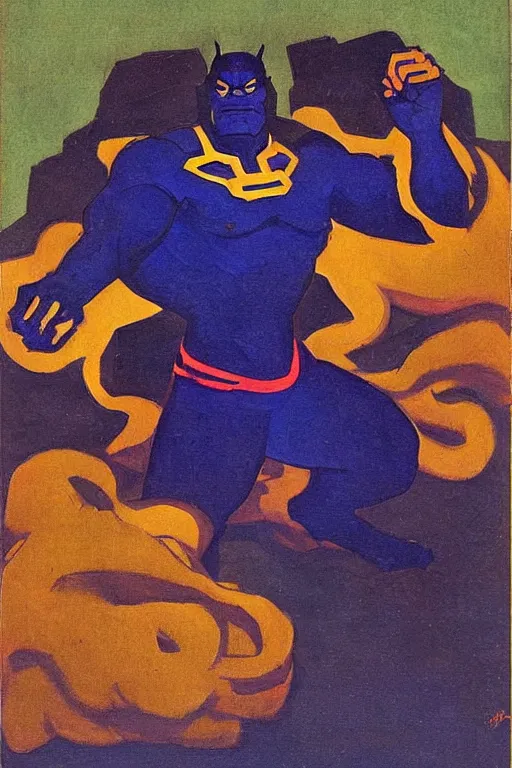 Image similar to hulk, marvel, artwork by nicholas roerich,