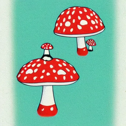 Image similar to cute chibi fly agaric,japanese cute anime style