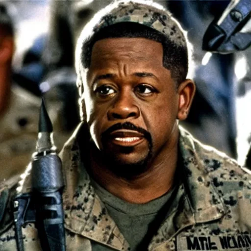 Image similar to martin lawrence as a marine in ALIENS