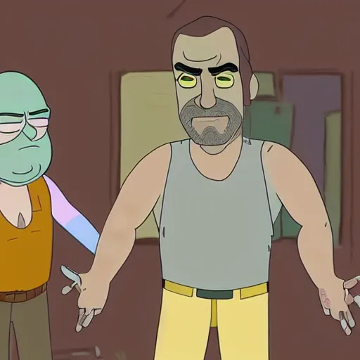 Prompt: Steven Ogg stars in the role Rick from Rick and Morty, concept art
