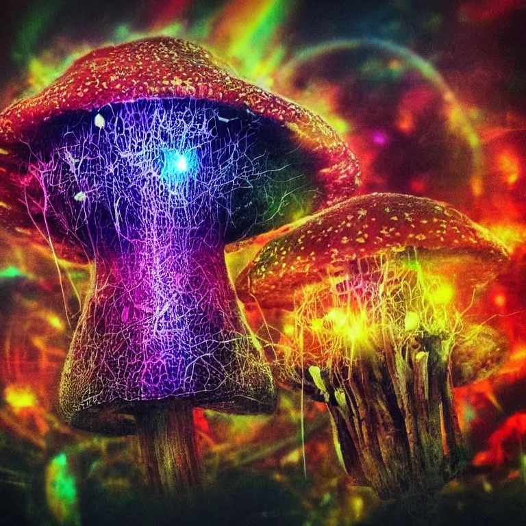 Prompt: double exposure of dally life, symbols of live, explosion, cyber mushroom city, love is the most relevant theme, love is infinity, love is begin of all, 8 k resolution, artistic mode, artistic, trending on instagram, long exposure, love art, serious, fantasy and dreams vibes, mushrooms style and macro style, colorful picture