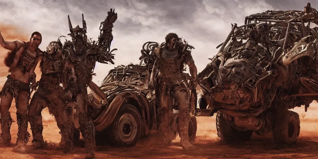 Image similar to mad max, doom video game, kieth thomsen