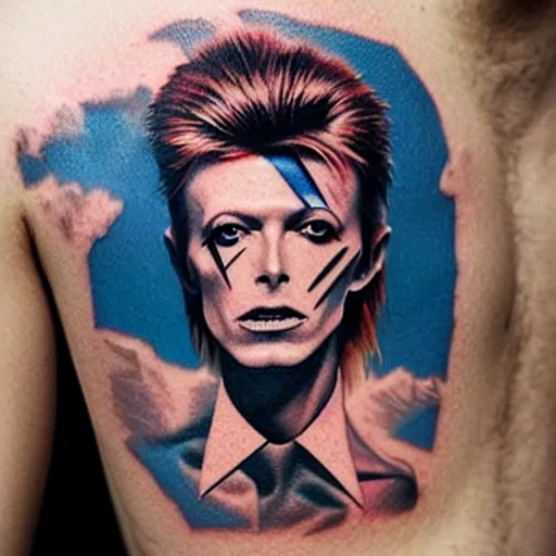 Image similar to tattoo of david bowie