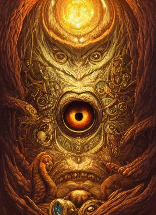 Prompt: cookie monster glowing eyes, shamanic poster lsd art, intricate, elegant, highly detailed, centered, digital painting, artstation, concept art, smooth, sharp focus, illustration, artgerm, tomasz alen kopera, peter mohrbacher, donato giancola, joseph christian leyendecker, wlop, frank frazetta