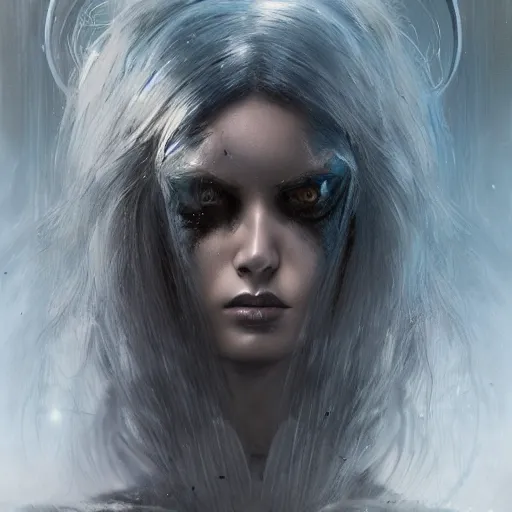 Image similar to kerli koiv, dune, darkwave, darksynth, character portrait, sharp, digital matte painting, art by luis royo, greg rutkowski, wlop, dramatic lighting, trending on artstation