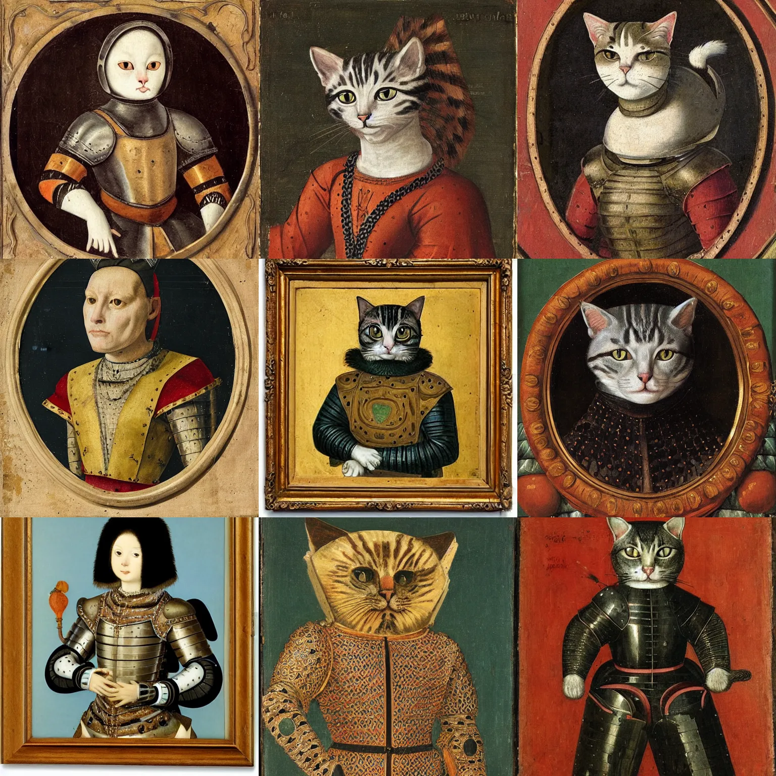 Prompt: portrait of cat as palading wearing full-plate armor, by Dorotheum Veneto-Lombard School, second half 16th Century - Old Master Paintings