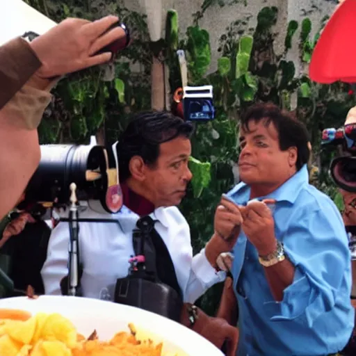 Image similar to juan gabriel at mcdonald's paparazzi