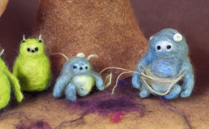 Image similar to tardigrade mini cafe tardigrade diorama with tardigrades macro photography, needle felted tardigrades, ambient, atmospheric photograph, string lights, romantic tardigrades