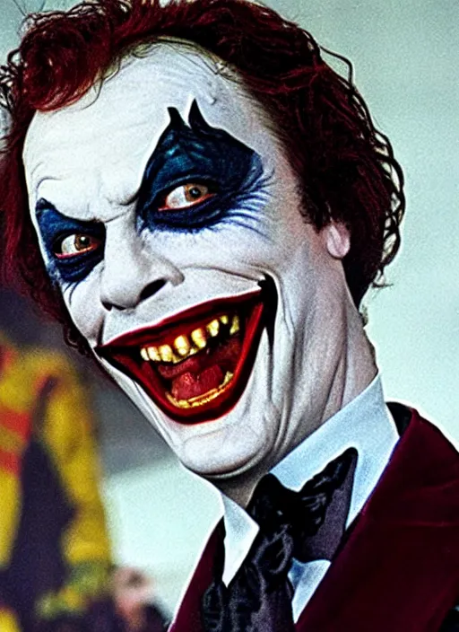 Image similar to Tim Curry as the Joker