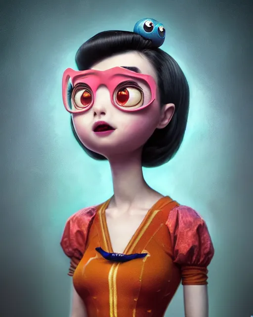 Prompt: an epic comic book style full body portrait painting of anewoman bubble head, elegant, character design by Mark Ryden and Pixar and Hayao Miyazaki, unreal 5, DAZ, hyperrealistic, octane render, cosplay, RPG portrait, dynamic lighting, intricate detail, summer vibrancy, cinematic