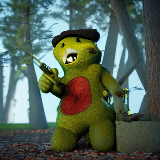 Prompt: happy tree friends, 3 d octane render