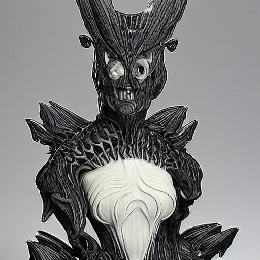 Image similar to mythical creepy creature made by rene lalique