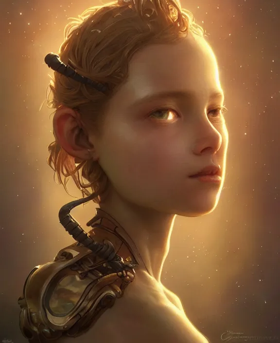 Prompt: simplicity, portrait of a adorable childlike alien insect, milky way environment, ultra realistic, concept art, intricate details, cheerful, highly detailed, photorealistic, octane render, 8 k, unreal engine. art by artgerm and greg rutkowski and alphonse mucha