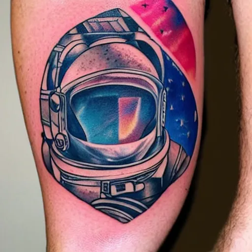 Prompt: astronaut tattoo