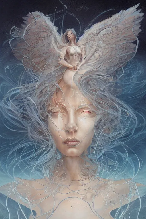 Image similar to portrait of ocean angel by Peter Mohrbacher and Peter Gric