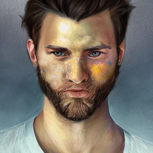 Image similar to portrait of Giga chad , digital art by Mandy Jurgens and Irina French and Heraldo Ortega and Janice Sung and Julia Razumova and Charlie Bowater and Aaron Griffin and Jana Schirmer and Guweiz and Tara Phillips and Yasar Vurdem and Alexis Franklin and Loish and Daniela Uhlig and David Belliveau and Alexis Franklin and Kiko Rodriguez and Lynn Chen and Kyle Lambert and Ekaterina Savic and Pawel Nolbert and Viktor Miller-Gausa and Charlie Davis and Brian Miller and Butcher Billy and Maxim Shkret and Filip Hodas and Yann Dalon and Toni Infante and Pascal Blanché and Mike Campau and Justin Peters and Bastien Lecouffe Deharme , hyperdetailed, artstation, cgsociety