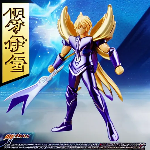 Prompt: saint seiya knights of the zodiac action figure