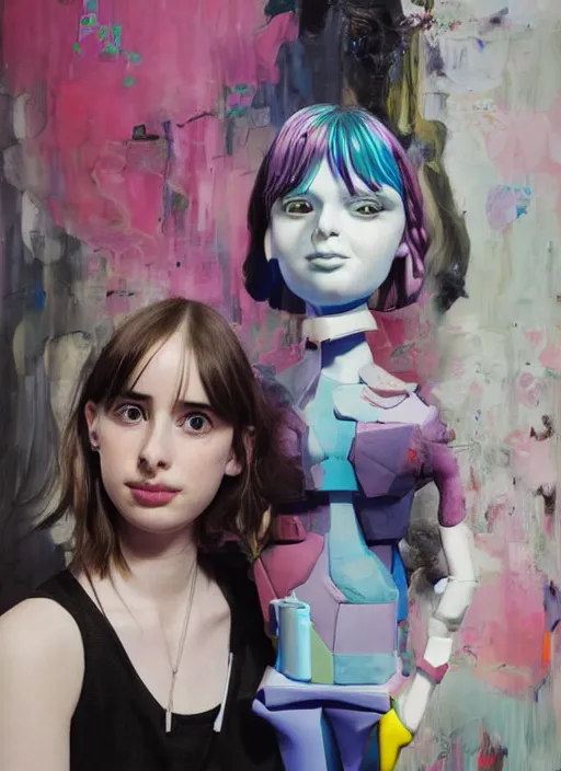 Image similar to studio photograph of a contemporary ceramic sculpture of a modular quirky emma roberts krysten ritter android by hikari shimoda and jack gaughan