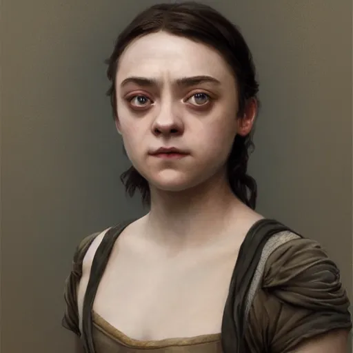 Image similar to arya stark as venus, masterpiece 4k digital illustration by Ruan Jia and Mandy Jurgens and Artgerm and william-adolphe bouguereau, highly detailed, trending on artstation, award winning,