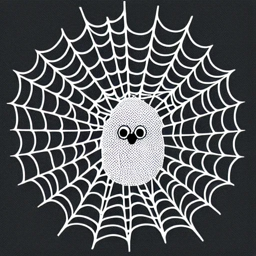 Image similar to spider web sheep-shape