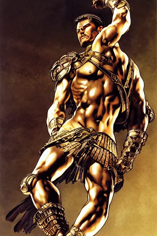Image similar to gladiator, painting by j. c. leyendecker, yoji shinkawa, katayama bokuyo