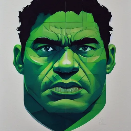 Prompt: Hulk profile picture by Sachin Teng, asymmetrical, Organic Painting , Matte Painting, geometric shapes, hard edges, graffiti, street art:2 by Sachin Teng:4