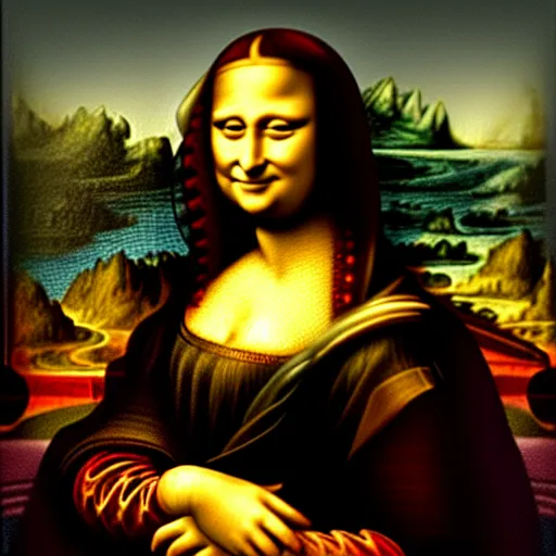 Prompt: a renaissance portrait painting of mona lisa, in the style of rembrandt