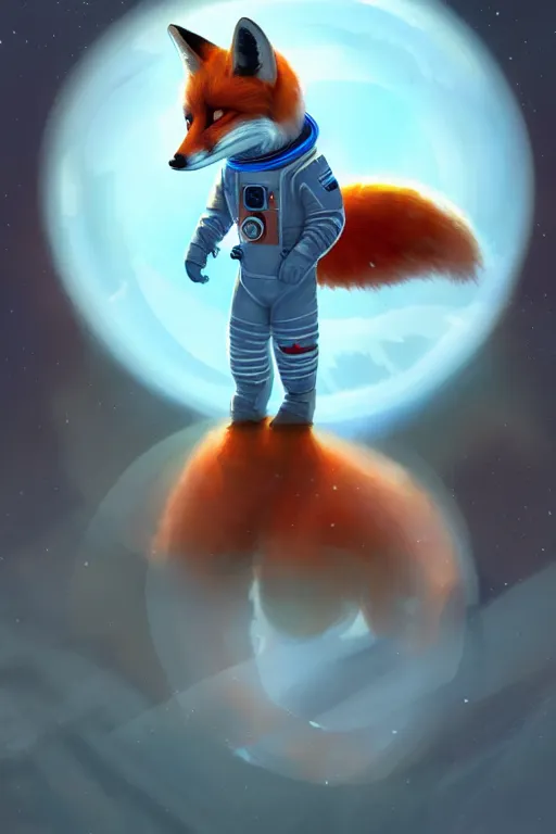 Image similar to A Fox Astronaut, digital painting, artstation, award winning, concept art, sharp focus, cinematic lighting, illustration, cgsociety