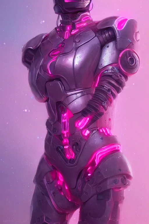 Prompt: Cybernetic Pink Vapor Armor, fantasy, magic, digital art by WLOP, highly detailed, illustration