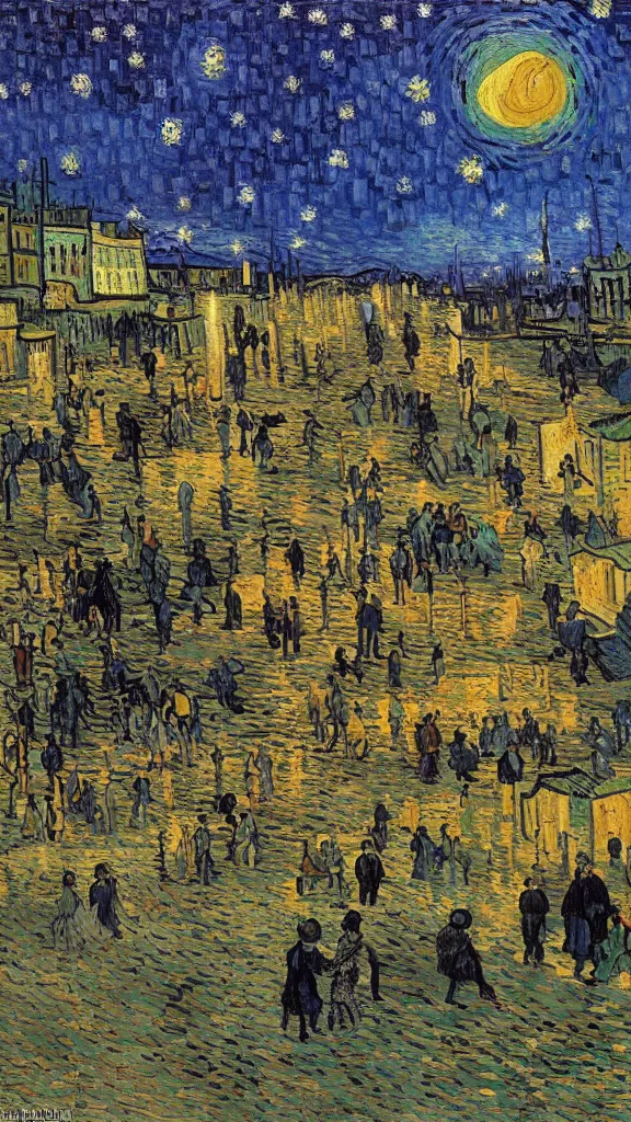 Prompt: vincent van gogh painting of ahwaz city