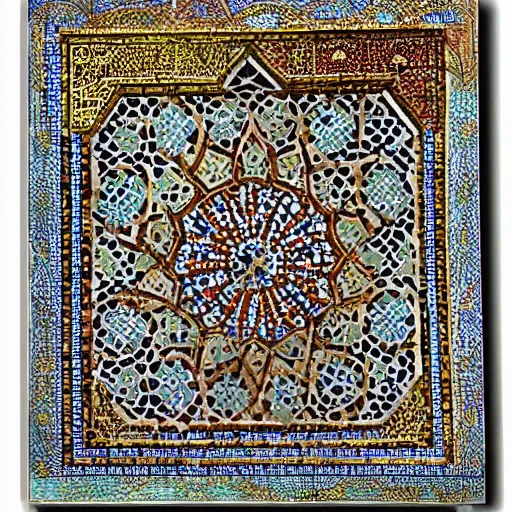 Prompt: Islamic mosaic, ornate