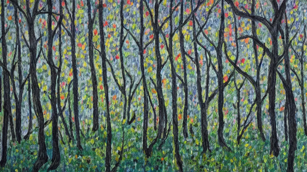 Image similar to trees in forest flat 2 d art atey ghalian