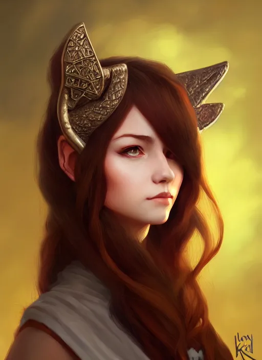 Image similar to a head and shoulders portrait of a female bard, d & d, fantasy art, award winning, fox ears, by ilya kuvshinov