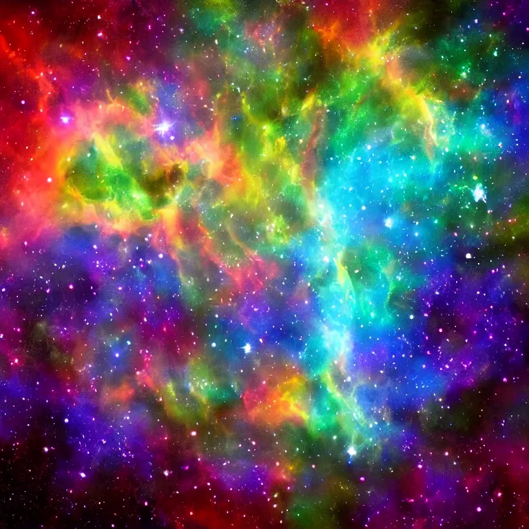 Image similar to a map made of nebula explosions, digital art