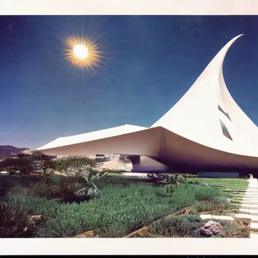 Prompt: futuristic temple by buckminster fuller and syd mead, intricate contemporary architecture, photo journalism, photography, cinematic, national geographic photoshoot