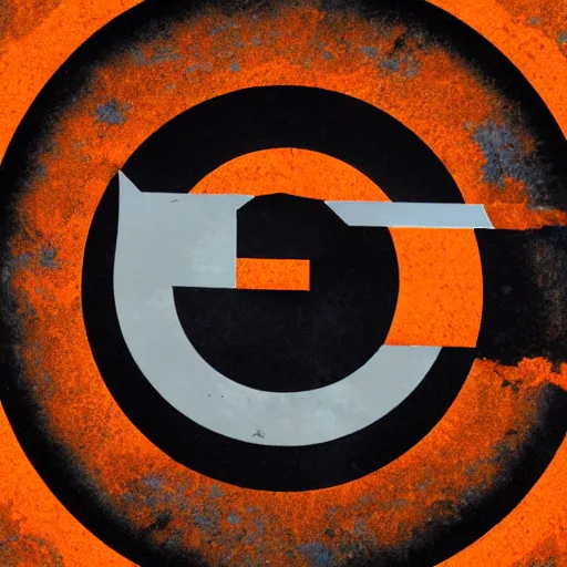 Image similar to Half Life 3 Logo, grainy, cracked, gradient, detailed, very detailed, heavily detailed, intricate details, intricately detailed, digital art, trending on artstation, 3D, studio quality lighting, dramatic lighting HD Quality, 4k resolution, 8k resolution, black background, Half Life 3 Logo is orange and is in the foreground, Realistic, Shiny Lighting, Shiny