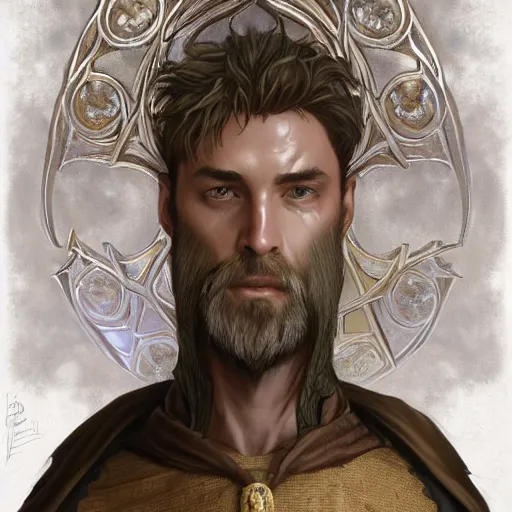 Prompt: male medieval cleric druid, firemagic, fire spell, athletic, Dark Souls character, highly detailed, digital fantasy character, painted portrait, artstation, concept art, hard focus, illustration, art by artgerm and greg rutkowski and Alphonse Mucha and Craig Mullins, James Jean, Andrey Ryabovichev, Mark Simonetti and Peter Morbacher 16k