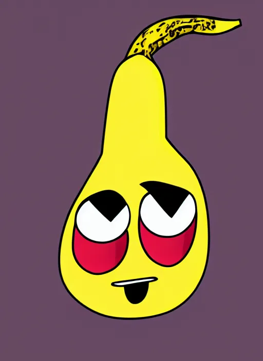 Image similar to character portrait of an angry banana pointing at the camera, digital art, 4k