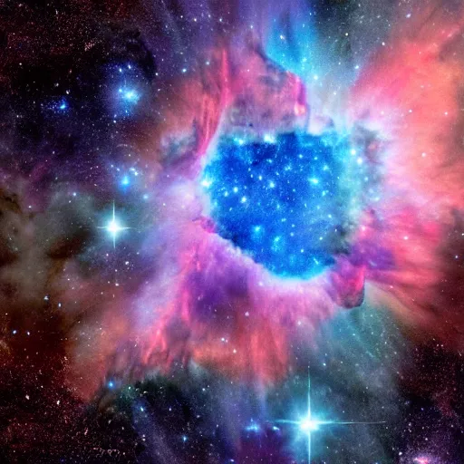 Image similar to A Nebula being formed, hyper realistic, HD, HQ, photo realistic