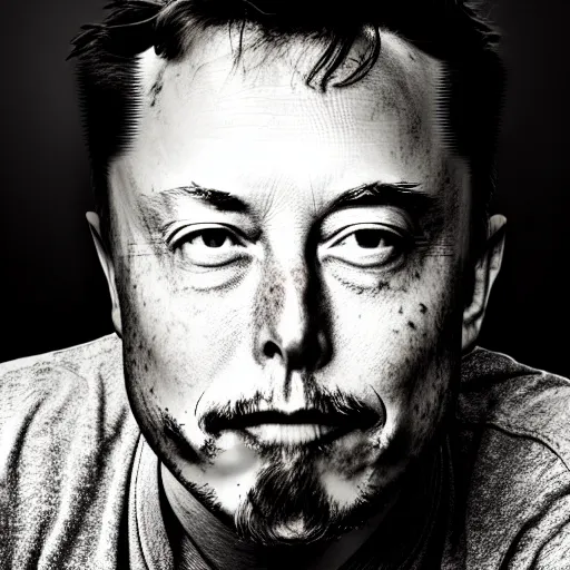 Prompt: homeless man elon musk headshot, 4k, dslr, photography, national geographic