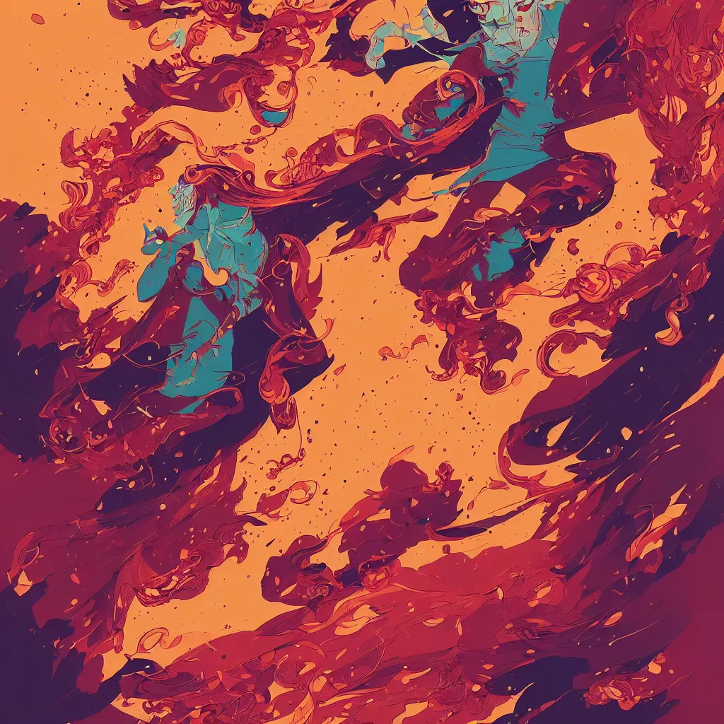 Prompt: the incredible sorcerer barry, digital art, fantasy, explosion of color, highly detailed, in the style of jake parker, in the style of conrad roset, swirly vibrant colors, sharp focus