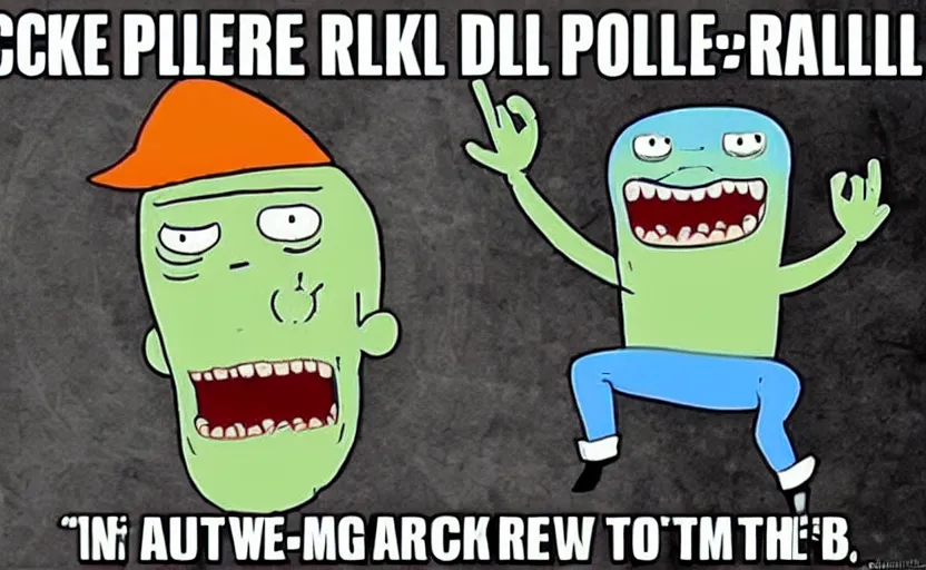 Image similar to pickle-rick rick-roll