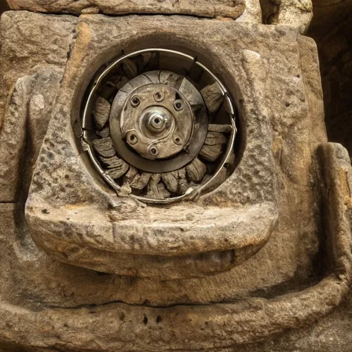 Image similar to this ancient machine from 9 0 0 million years ago baffles modern archeologists, award winning photo, 4 k