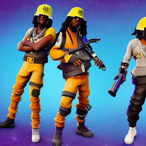 Image similar to rapper Chief Keef in Fortnite very detailed 4K quality super realistic