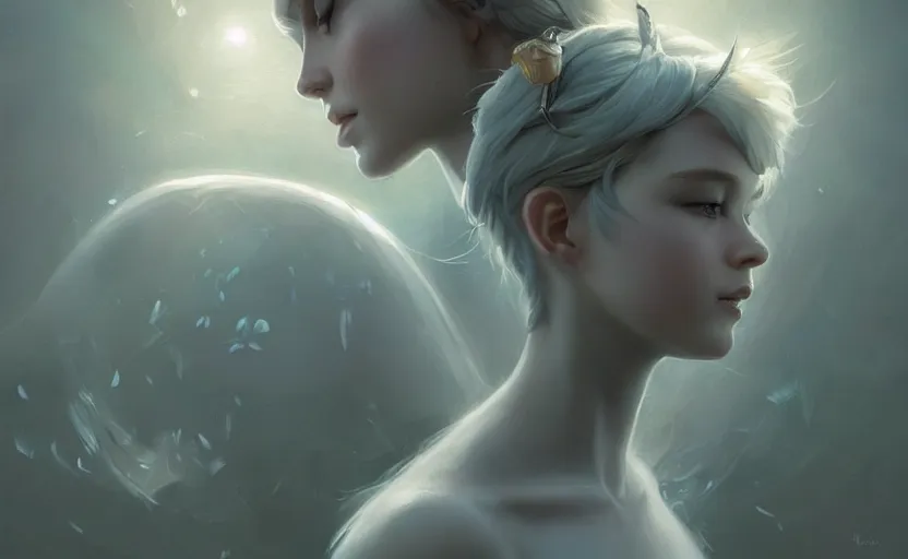 Prompt: tinkerbell, soft grey and blue natural light, intricate, digital painting, artstation, concept art, smooth, sharp focus, illustration, art by greg rutkowski and luis rollo and uang guangjian and gil elvgren, symmetry!