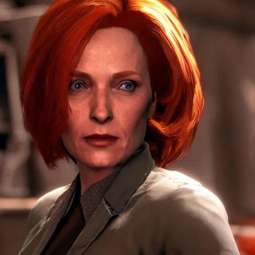 Image similar to Dana Scully in God of War III (2015), ps4 in-game cinematic, 5k