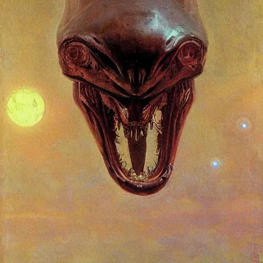 Image similar to alien by ilya repin